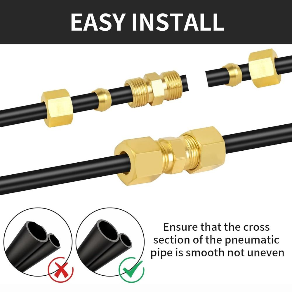Compression Fitting Brass - موصل نحاسي، وصلة ضغط نحاسية مستقيمة