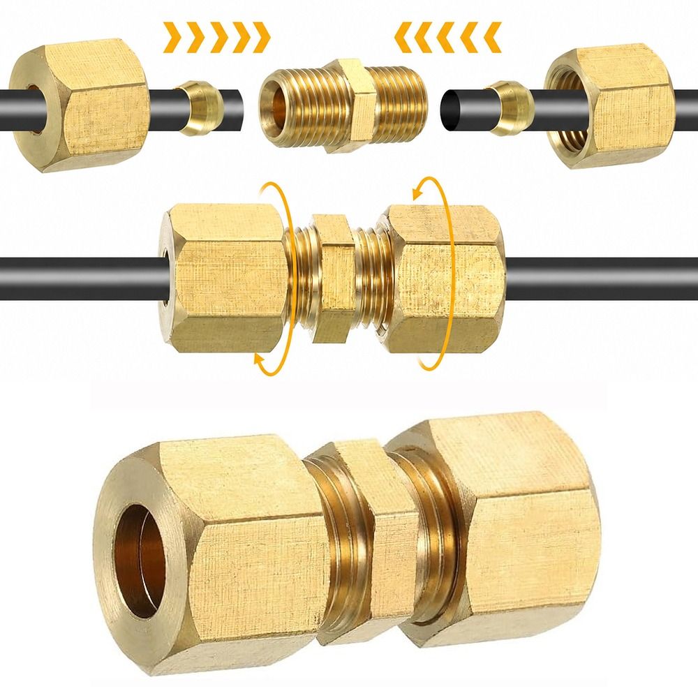 وصلة ضغط نحاسية 4 5 6 8 10 12  - مراجعة Compression Fitting Brass وسعره