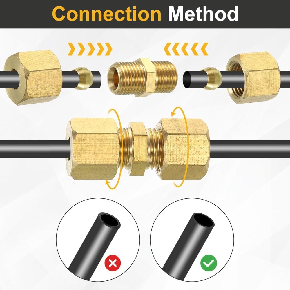 وصلة ضغط نحاسية 4 5 6 8 10 12  - مراجعة Compression Fitting Brass وسعره