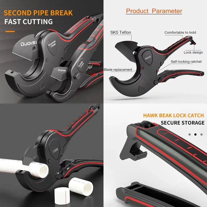 قاطع أنابيب 42 مم-75 مم بهيكل  - مراجعة Pipe Cutter Ratchet وسعره