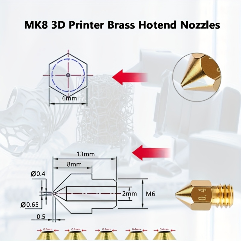 25 قطعة من فوهات كرياليتي MK8  - مراجعة Creality Printer Ender 3 وسعره